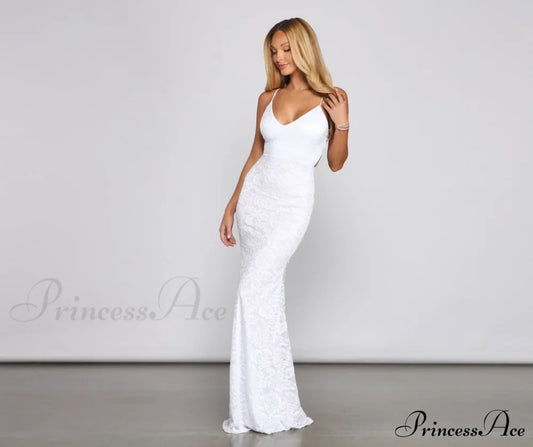 Zenaida Formal Sleeveless Charming Lace Mermaid Dress